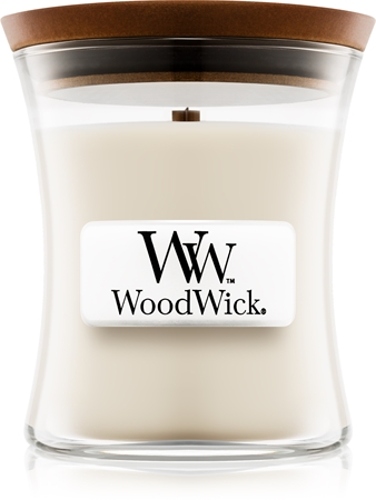 Woodwick Island Coconut candela profumata con stoppino in legno