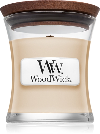 Woodwick Vanilla Bean aromatizēta svece ar koka dakti
