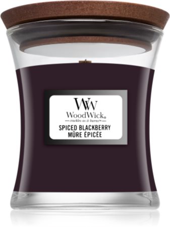 Woodwick Spiced Blackberry aроматична свічка з дерев'яним гнітом