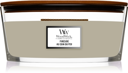 Woodwick Fireplace Fireside świeczka zapachowa  z drewnianym knotem (hearthwick)