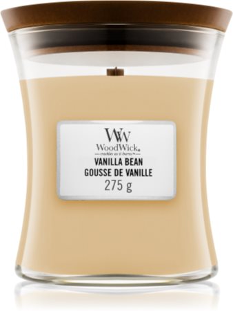 Woodwick Vanilla Bean mirisna svijeća s drvenim fitiljem