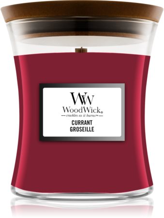 Woodwick Currant mirisna svijeća s drvenim fitiljem