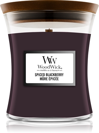 Woodwick Spiced Blackberry bougie parfumée avec mèche en bois
