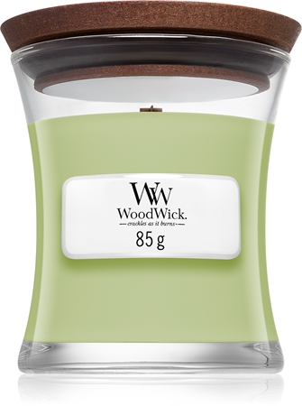 Woodwick Fig Leaf & Tuberose lumânare parfumată cu fitil din lemn