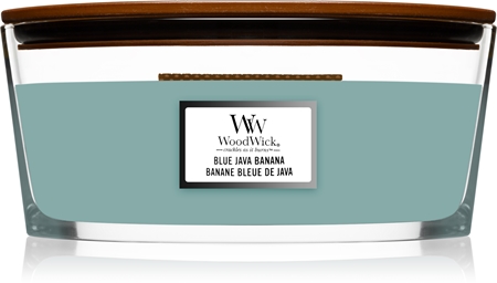 Woodwick Blue Java Banana mirisna svijeća s drvenim fitiljem (hearthwick)