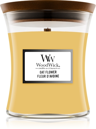 Woodwick Oat Flower vonná svíčka s dřevěným knotem (hearthwick)