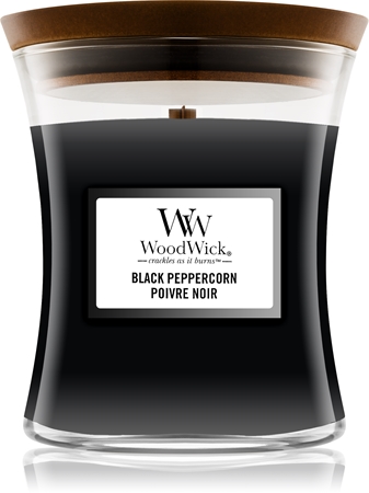 Woodwick Black Peppercorn vela perfumada com pavio de madeira