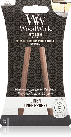 Woodwick Linen gaisa atsvaidzinātājs automašīnai uzpilde