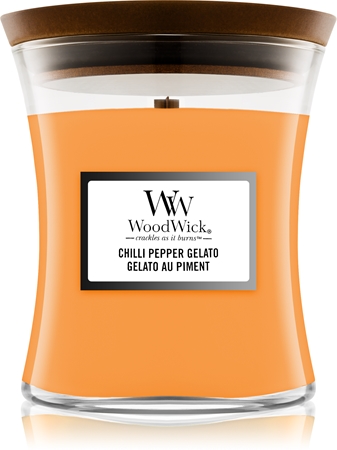 Woodwick Chilli Pepper Gelato vonná sviečka s dreveným knotom