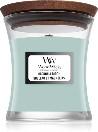 Woodwick Magnolia Birch vonná svíčka s dřevěným knotem
