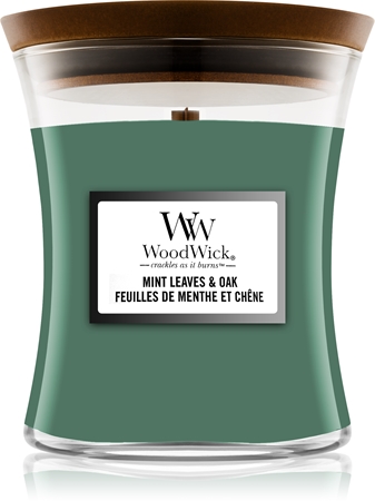 Woodwick Mint Leaves & Oak doftljus trä wick