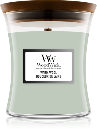 Woodwick Warm Wool bougie parfumée avec mèche en bois