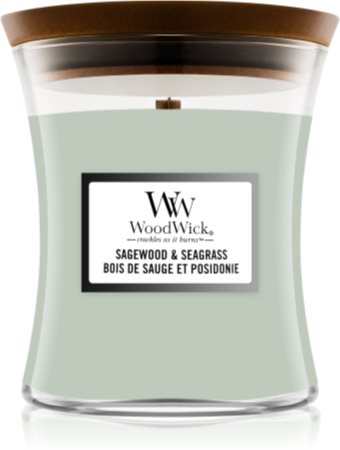 Woodwick Sagewood & Seagrass mirisna svijeća
