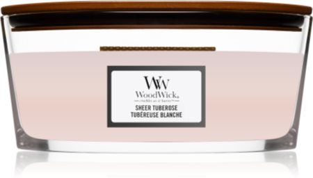 Woodwick Sheer Tuberose bougie parfumée avec mèche en bois (hearthwick)