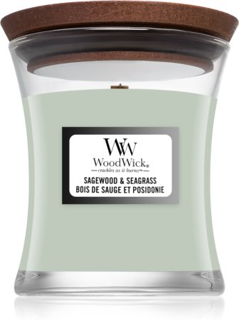 Woodwick Sagewood & Seagrass mirisna svijeća