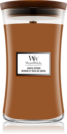 Woodwick Santal Myrrh tuoksukynttilä