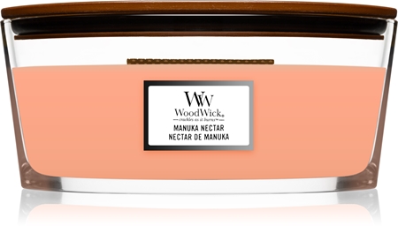 Woodwick Manuka Nectar vonná svíčka s dřevěným knotem (hearthwick)