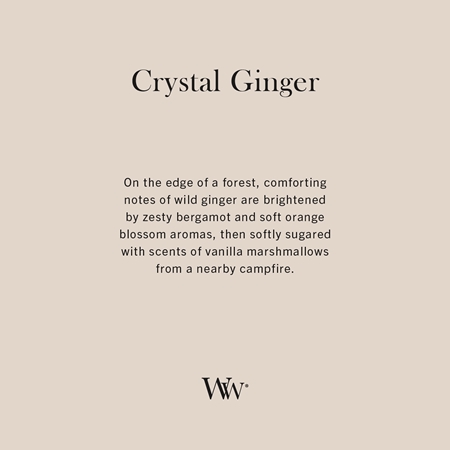 Woodwick Crystal Ginger Duftkerze mit Holzdocht