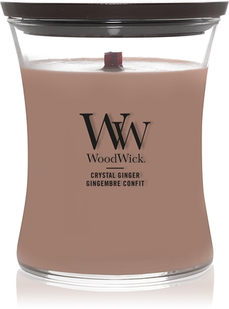 Woodwick Crystal Ginger Duftkerze mit Holzdocht