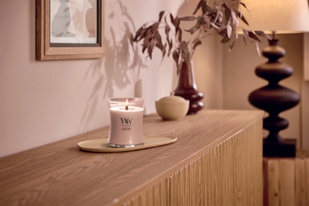 Woodwick Crystal Ginger Duftkerze mit Holzdocht
