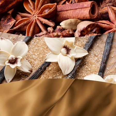 Woodwick Silk & Spice świeczka zapachowa z drewnianym knotem