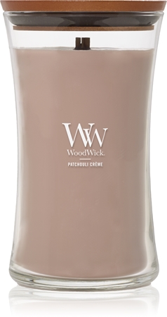 Woodwick Opulent Wood Patchouli Creme doftljus trä wick