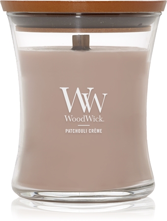 Woodwick Opulent Wood Patchouli Creme doftljus trä wick