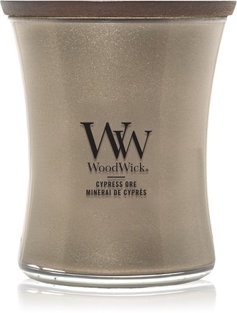 Woodwick Precious Metals Cypress Ore scented candle