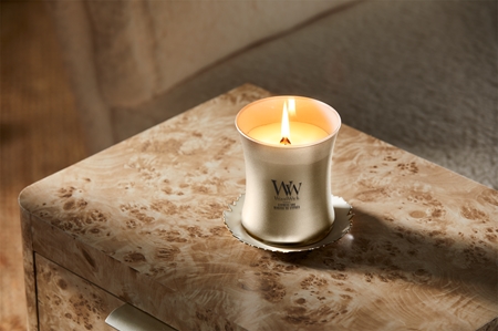 Woodwick Precious Metals Cypress Ore scented candle
