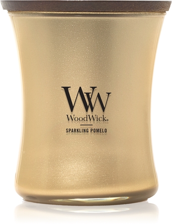 Woodwick Precious Metals Sparkling Pomelo scented candle