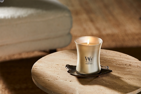 Woodwick Precious Metals Sparkling Pomelo scented candle
