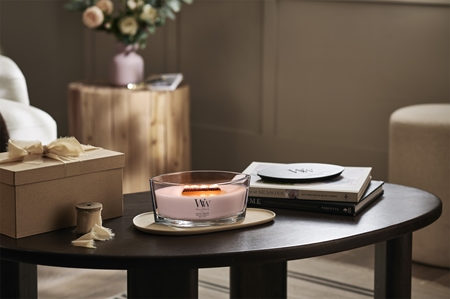 Woodwick Coastal Sunberry vela perfumada com pavio de madeira