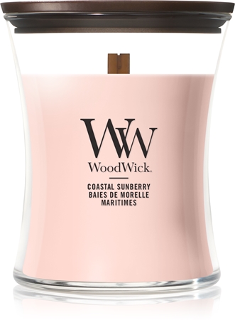 Woodwick Coastal Sunberry αρωματικό κερί με ξύλινο φιτίλι