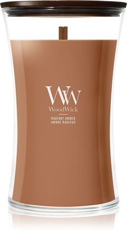 Woodwick Radiant Amber Duftkerze mit Holzdocht