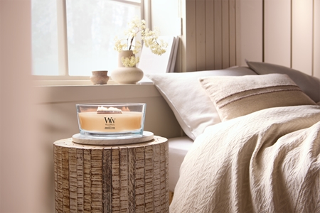 Woodwick Tangerine & Citron αρωματικό κερί με ξύλινο φιτίλι