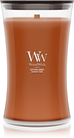 Woodwick Saffron Smoke bougie parfumée avec mèche en bois