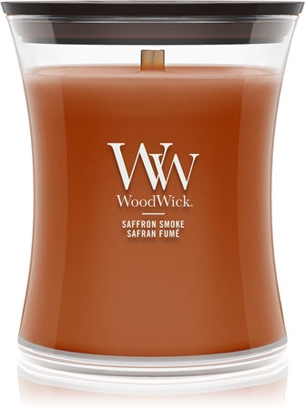 Woodwick Saffron Smoke bougie parfumée avec mèche en bois