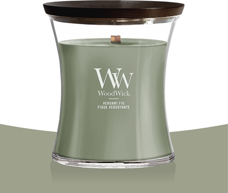 Woodwick Verdant Fig Duftkerze mit Holzdocht