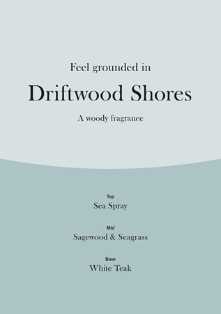 Woodwick Trilogy Driftwood Shores kvapioji žvakė medinė dagtis