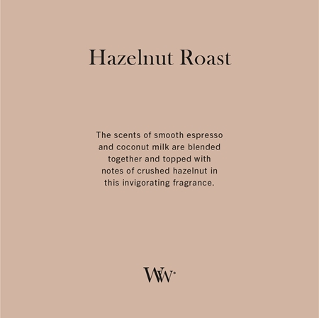 Woodwick Hazelnut Roast Duftkerze mit Holzdocht