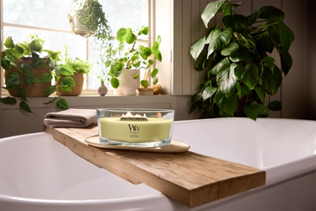 Woodwick Yuzu & Vetiver doftljus trä wick