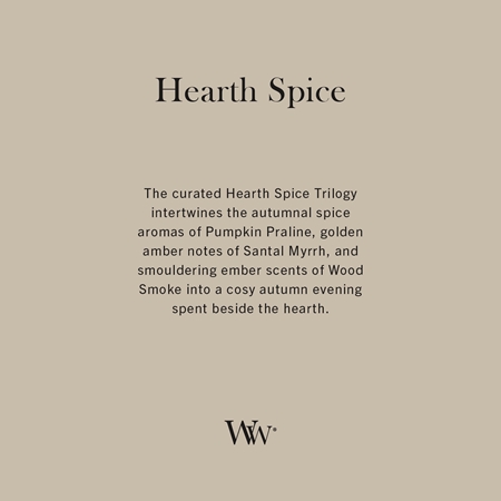 Woodwick Trilogy Hearth Spice Duftkerze mit Holzdocht
