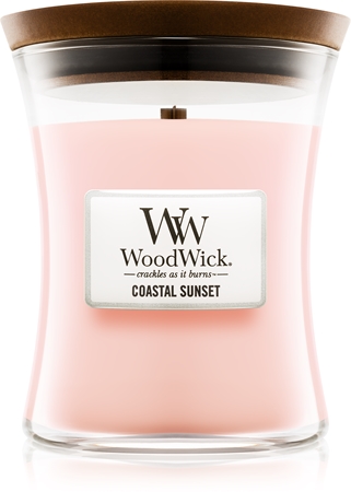 Woodwick Coastal Sunset candela profumata con stoppino in legno