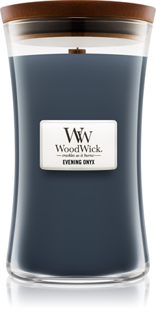 Woodwick Evening Onyx vonná svíčka s dřevěným knotem