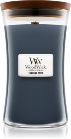 Woodwick Evening Onyx bougie parfumée avec mèche en bois