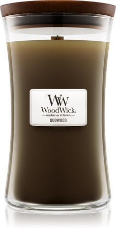 Woodwick Oudwood bougie parfumée avec mèche en bois