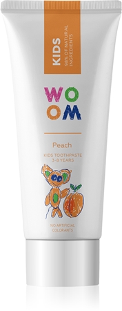 WOOM Kids Peach detská zubná pasta