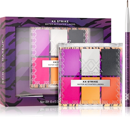 XX by Revolution XX STRIKE WATER ACTIVATED LINERS paletka vodou aktivovatelných očních linek