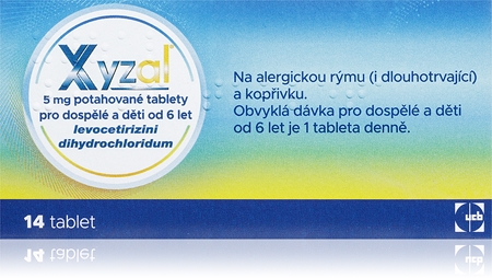 Xyzal Xyzal 5 mg potahované tablety na alergickou rýmu a kopřivku