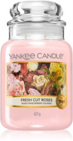 Yankee Candle Fresh Cut Roses candela profumata Classic piccola 